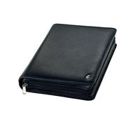 Chronoplan 50102 Agenda / Organiseur / Portefeuille de Rendez-vous Rechargeable en Cuir Nappa de qualité Supérieure, Noir
