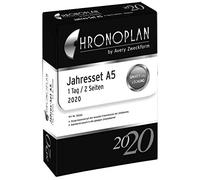 Chronoplan 50200 Agenda 2020 annuel A5, Calendrier Journalier à Effeuiller (1 jour2 pages) Blanc