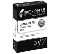 Chronoplan 50297 Calendrier einlage 2017 (Année Lot de 1 semaine/2 pages) Blanc A5 (avec planning journalier)