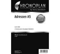 CHRONOPLAN Adresses DIN A5 80 g/qm 25 feuilles