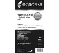 CHRONOPLAN agenda semainier 2026 1 semaine/2 pages colonnes Midi
