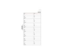 Chronoplan Midi Répertoire 96 X 172 Mm 16 Feuilles Pour P-N: 50105, 50106, 50108, 50166, 50168, 50170, 50174, 50175, 50184, 50833