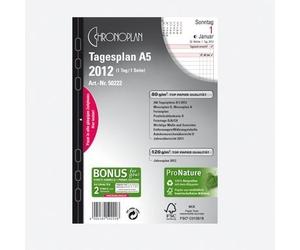 Chronoplan Recharge planning journalier 2012 A5 Version allemande (Import Allemagne)