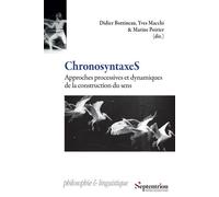 ChronosyntaxeS Approches processives et dynamiques de la construction du sens - Didier Bottineau - Presses Universitaires Du Septen-Trion - broché - Essai