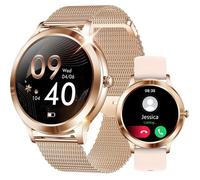 CHRONUS Montre connectée Femme avec étanchéité IP67 Modes Sportifs Multiples Appel bluetooth pour Huawei Samsung Android iOS OR