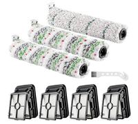 Chrostion Pièces de rechange pour aspirateur Bissell CrossWave Wireless Max 2554 2590 2593 2596, 1 rouleau de brosse multi-surfaces 2787 + 2 rouleaux de brosse 2788 Pet + 4 filtres d'aspirateur 1866