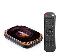 CHROX Android TV Box 11.0, HK1 RBOX X4TV Box 4K/8K 4 Go De RAM 128 Go De ROM, Android Box WiFi 6 avec Processeur S905X4 3D 2,4 G/5 G WiFi Bluetooth 5.0 USB 3.0 Android TV Box,4gb+32gb