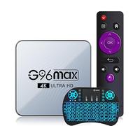 CHROX Boîtier TV Android 12.0, G96max 4 Go RAM 128 Go ROM RK3528 Processeur Quad-Core Wifi6 Double Bande 2.4G/5.8G BT5.0 4K HDR10 + Ultra HD USB3.0 Décodeur,4gb+32gb