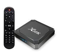 CHROX Boîtier TV Android 13.0, Boîtier Android X98K 4 Go De RAM 32 Go ROM RK3528A CPU Quad-Core BT 4.0/ 3D Ultra HD 4K/ H.265/100 M LAN/USB 3.0 Smart TV Box,2gb+16gb