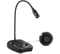CHROX Interphone De Fenêtre Anti-Interférence, Système D'interphone D'interphone De Microphone Haut-Parleur De Banque À Double Voie, pour L'anti-Interruption D'hôpital d'entreprise, 110V-230V