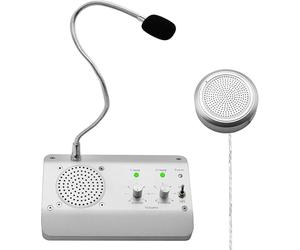 CHROX Système De Haut-Parleurs pour Fenêtre, Microphone Et Interphone Bidirectionnel pour Fenêtre, Interphone pour Entreprise, Bureau, Comptoir, Banque Et Gare, 110 V-240 V