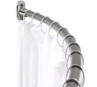 Chrsouly Tringle à rideau de douche incurvée réglable extra large de 106,7 à 188 cm, antirouille, en acier inoxydable de qualité supérieure, pour salle de bain, à percer