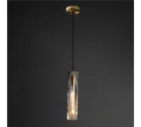 chrtyum Lampe suspendue Gold Finish Crystal Kitchen Island Pendant Light, Base Modern Brass Ceiling Hanging Lamp For Living Room Bedroom Hallway Restaurant Bar Hotel Entrance