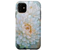 Chrysanthème Blanc Naissance Novembre Fleur Florale teintée Coque pour iPhone 11