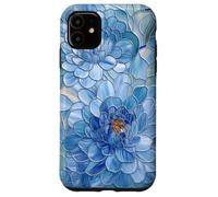 Chrysanthème Bleu Naissance Novembre Fleur Florale teintée Coque pour iPhone 11