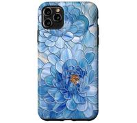 Chrysanthème Bleu Naissance Novembre Fleur Florale teintée Coque pour iPhone 11 Pro Max