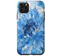 Chrysanthème Bleu Naissance Novembre Fleur Florale teintée Coque pour iPhone 11 Pro Max