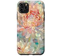 Chrysanthème Naissance Novembre Fleur Floral Taché Vintage Coque pour iPhone 11 Pro Max
