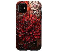 Chrysanthème Rouge Naissance Novembre Fleur Florale teintée Coque pour iPhone 11