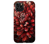 Chrysanthème Rouge Naissance Novembre Fleur Florale teintée Coque pour iPhone 11 Pro