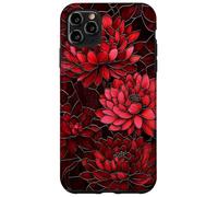Chrysanthème Rouge Naissance Novembre Fleur Florale teintée Coque pour iPhone 11 Pro Max