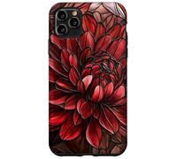 Chrysanthème Rouge Naissance Novembre Fleur Florale teintée Coque pour iPhone 11 Pro Max