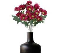 Chrysanthèmes artificiels du crépuscule résistants aux rayons UV et | Feuilles d'eucalyptus imperméables pour automne, Halloween, jardin, fenêtre, cimetière, patio avant