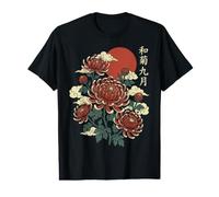 Chrysanthèmes Fleur Japonaise Jardin Esthétique T-Shirt Graphique avec Valeur