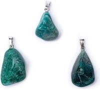 Chrysocolle pendentif pierre précieuse oeillet inséré -- ±1-3cm