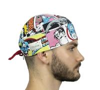CHRYSVAL - Calot Court BD Marvel - Bonnet Chirugical Ou Calot Cuisine Unisexe 100% Coton Oeko-Tex - Réglable Avec Attaches