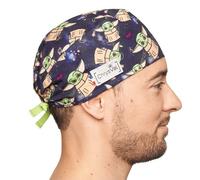 CHRYSVAL - Calot Court Grogu - Bébé Yoda Star Wars - Bonnet Chirurgical Ou Calot Cuisine Unisexe 100% Coton Oeko-Tex - Réglable Avec Attaches - Made In France
