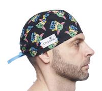 Chrysval - Calot Court Maître Yoda Star Wars - Bonnet Chirurgical Ou Calot Cuisine Unisexe 100% Coton Oeko-Tex - Réglable Avec Attaches - Made In France
