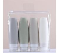 CHSEEO 4Pcs Flacons de Voyage en Silicone Bouteille de Voyage Contenant Cosmetique pour Liquides Huile Solaire Crème Shampooing Lotion Gel Douche, Parfait pour Voyage 60ml #3