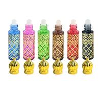 CHSEEO 6 Pcs Roll On Vide, Flacon Roll on Huiles Essentielles Vide 8ml, Rechargeable Bouteilles Rouleaux D'huiles Essentielles Flacon Verre Bille en Acier Inoxydable pour Huiles, Parfum, Cosmétiques