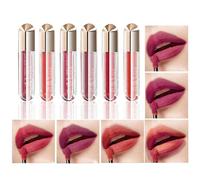 CHSEEO 6 Pcs Rouge à lèvres Régler mat, Longue Tenue sans Transfert 24h infaillible Antiadhésif Tasse Violet Nude Velours, Brillant à lèvres Coffret Maquillage à Lèvres Cadeau pour les Femmes - D