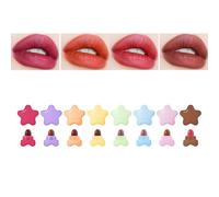CHSEEO 8 Couleurs Mini petit rouge à lèvres, mat ensemble velouté longue durée antiadhésif tasse, rouge a levre mat longue tenue en forme d'étoile, cadeau de maquillage pour les filles femmes #4