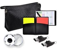 CHSEEO Kit d'arbitre de Football, Accessoires d'arbitre de Sport livrés avec sifflet pour entraîneurs, Cartes Rouges et Jaunes, pièce de jeton de Football, Football Coach Referee Supplies