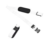 CHSEROK 2 Pièces Réglable Sangles pour Chaise de Plage, Blanc Sangle de Transport Pliable pour Vélo, Anti-Dérapant Bandoulière E-Scooter, avec Rembourrage D'épaule, pour Camping, Pique-Nique, Plage