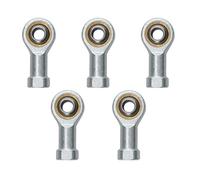 CHSEROK Embout Roulement à Rotule, 5 Pièces - Acier Femelle Extrémité de Tige, Rotule Argentée, Adapté à Tous Types de Transmissions Mécaniques - Vérins Hydrauliques Techniques, Automobiles