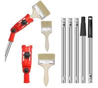 CHSEROK Perche Telescopique Peinture, 1,97 m Rallonge de Pinceau Multi-Angle, Acier Inoxydable et ABS Barre D'extension de Rouleau de Peinture, avec 2 Brosses, pour Hauts Plafonds, Murs, Décoration