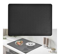 CHSG Housse De Table De Cuisson Induction, 71x51cm, Lavable Et Facile à Nettoyer, Résistant à La Chaleur Set De Table, Couvercle De Plaque De Cuisson En Silicone, Tapis De Pâte à Rouler(Noir)