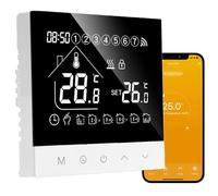 CHSGD Thermostat Connecté radiateur Electrique,Programmable WiFi Intelligent Chauffage Électrique au Sol Montage Mural Smart Thermostats d'ambiance Tuya ave à écran Tactile pour Alexa,Google Home 16A