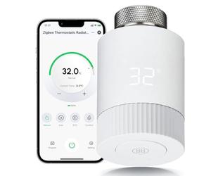 CHSGD Thermostatique Connectée et Intelligente ZigBee Thermostat de chauffage Programmable Robinet de Radiateur Bluetooth Contrôle Vocal,Détection de Fenêtre,pour Alexa/Google Home/Tuya/Smart Life APP