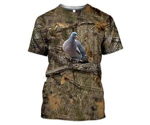 CHSLO Hommes 3D Imprimé T-Shirts Été Lapin Sanglier Cerf Animal Jungle Chasse Unisexe Imprimé 3D T-Shirt Lâche Col Rond Manches Courtes Homme Casual Stretch Demi Manches Respirant Sport Pull Top Ove