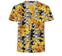 CHSLO Hommes 3D Imprimé T-Shirts T-Shirt D'Été Géométrique Unisexe Imprimé Numérique 3D, Col Rond, Manches Courtes, Ample, Respirant, Extensible, Haut De Sport Surdimensionné