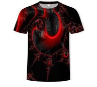 CHSLO Hommes 3D Imprimé T-Shirts T-Shirt D'Été Géométrique Unisexe Imprimé Numérique 3D, Col Rond, Manches Courtes, Ample, Respirant, Extensible, Haut De Sport Surdimensionné