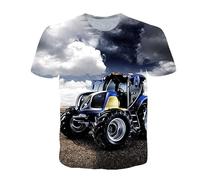 CHSLO Hommes 3D Imprimé T-Shirts Voiture De Course D'Été Unisexe T-Shirt Imprimé Numérique 3D Col Rond Manches Courtes pour Hommes Lâche Fitness Stretch Respirant Haut De Sport Surdimensionné