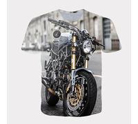 CHSLO Hommes 3D Imprimé T-Shirts Voiture De Course D'Été Unisexe T-Shirt Imprimé Numérique 3D Col Rond Manches Courtes pour Hommes Lâche Fitness Stretch Respirant Haut De Sport Surdimensionné