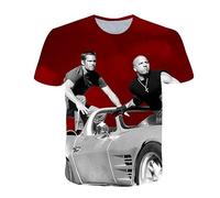 CHSLO Hommes 3D Imprimé T-Shirts Voiture De Course D'Été Unisexe T-Shirt Imprimé Numérique 3D Col Rond Manches Courtes pour Hommes Lâche Fitness Stretch Respirant Haut De Sport Surdimensionné