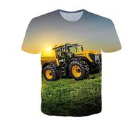 CHSLO Hommes 3D Imprimé T-Shirts Voiture De Course D'Été Unisexe T-Shirt Imprimé Numérique 3D Col Rond Manches Courtes pour Hommes Lâche Fitness Stretch Respirant Haut De Sport Surdimensionné
